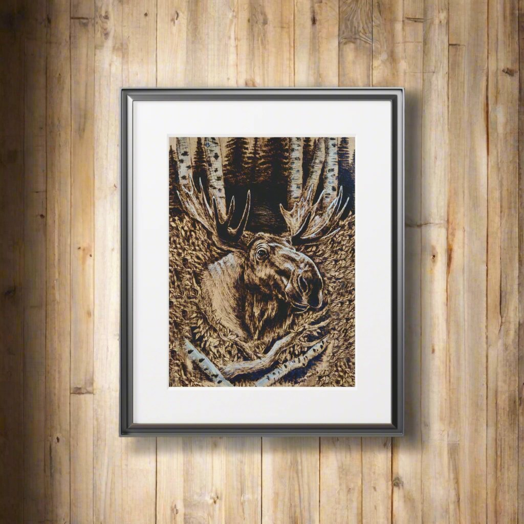 "Birchwood Guardian" Original Giclee Moose Print