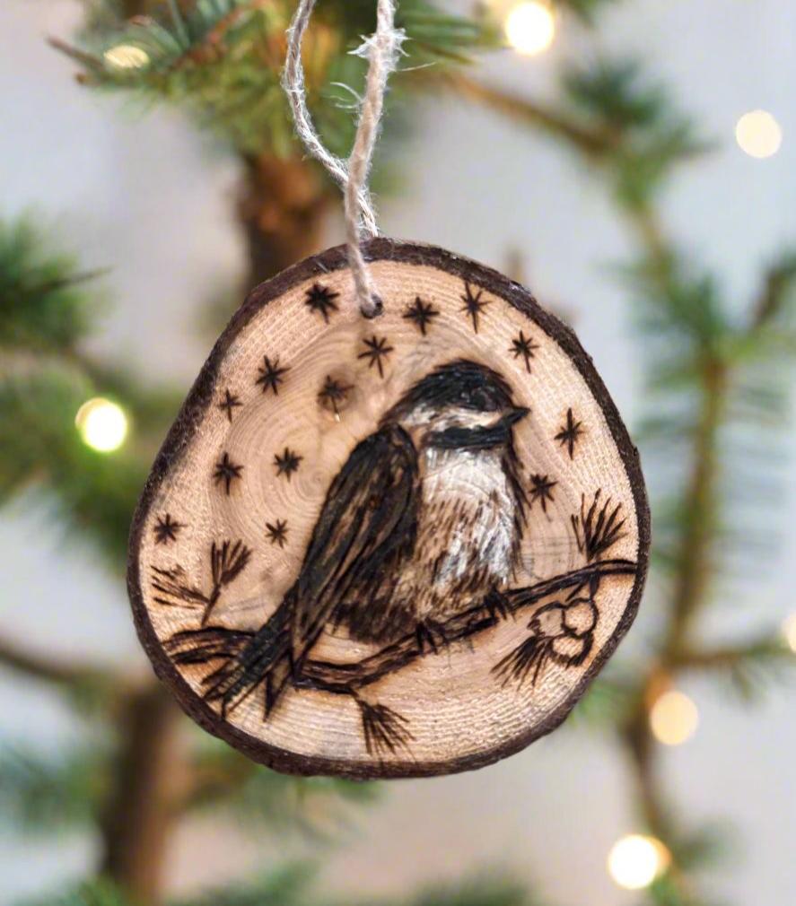 Original chickadee ornament