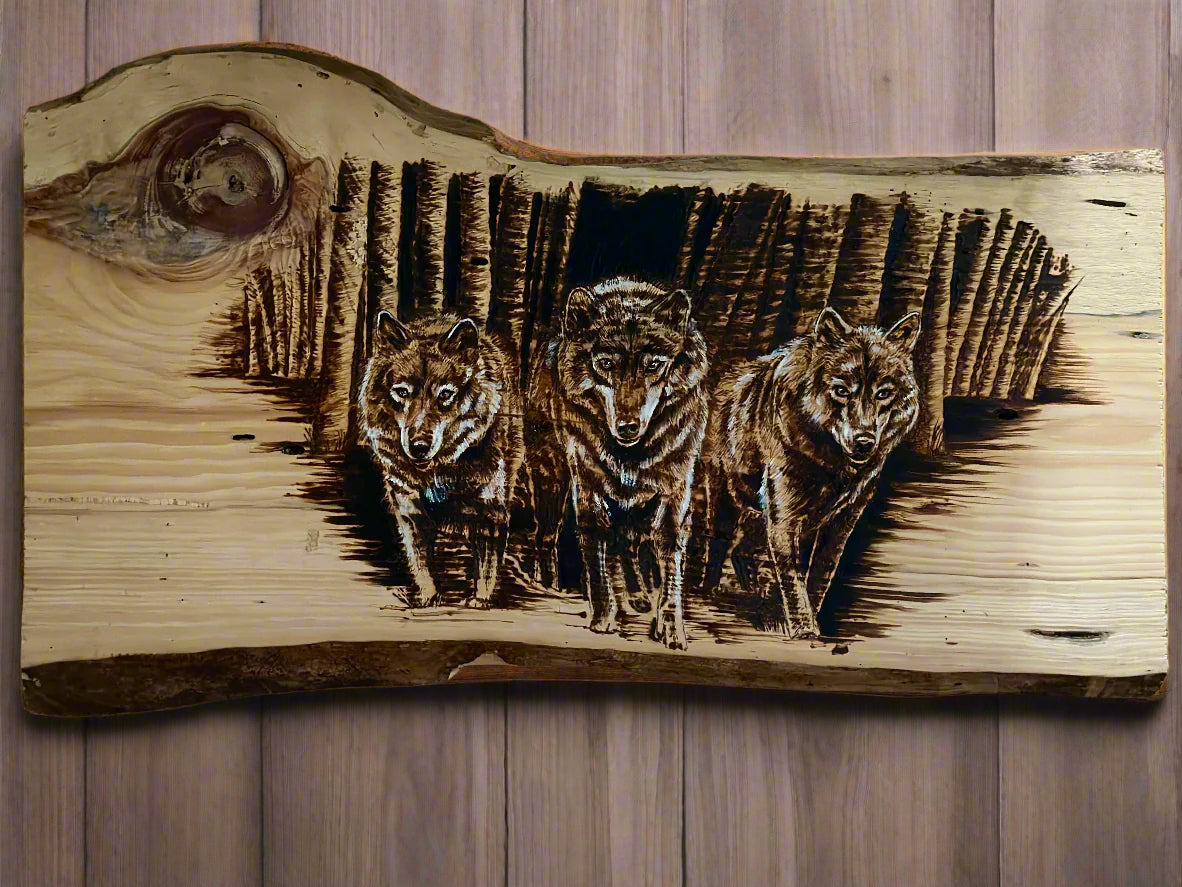 “Emergence” Original Pyrography Piece