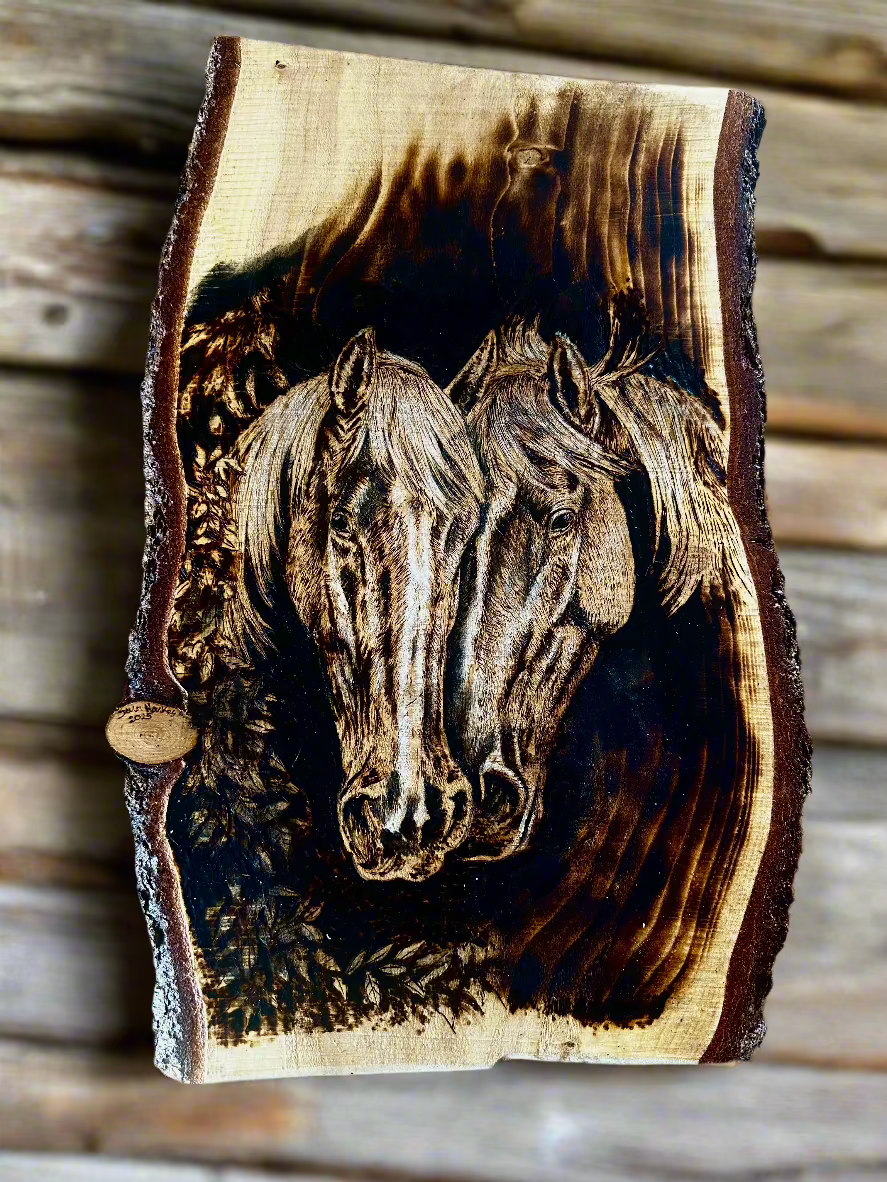 “Unbreakable” – 24” x 14” Pyrography on Wood