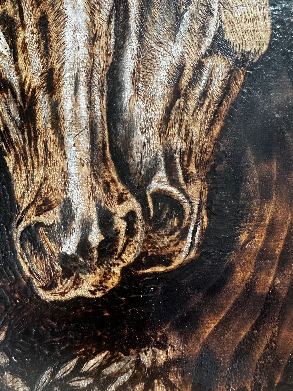 “Unbreakable” – 24” x 14” Pyrography on Wood