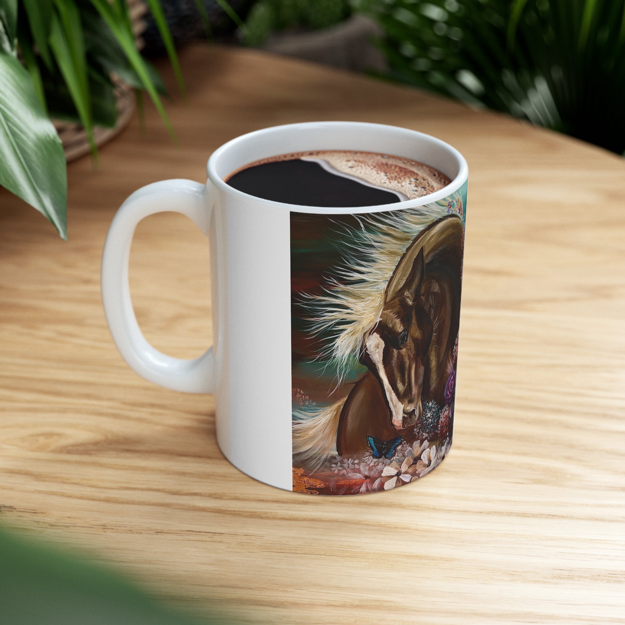 Ceramic Minutia Horse Mug 11oz